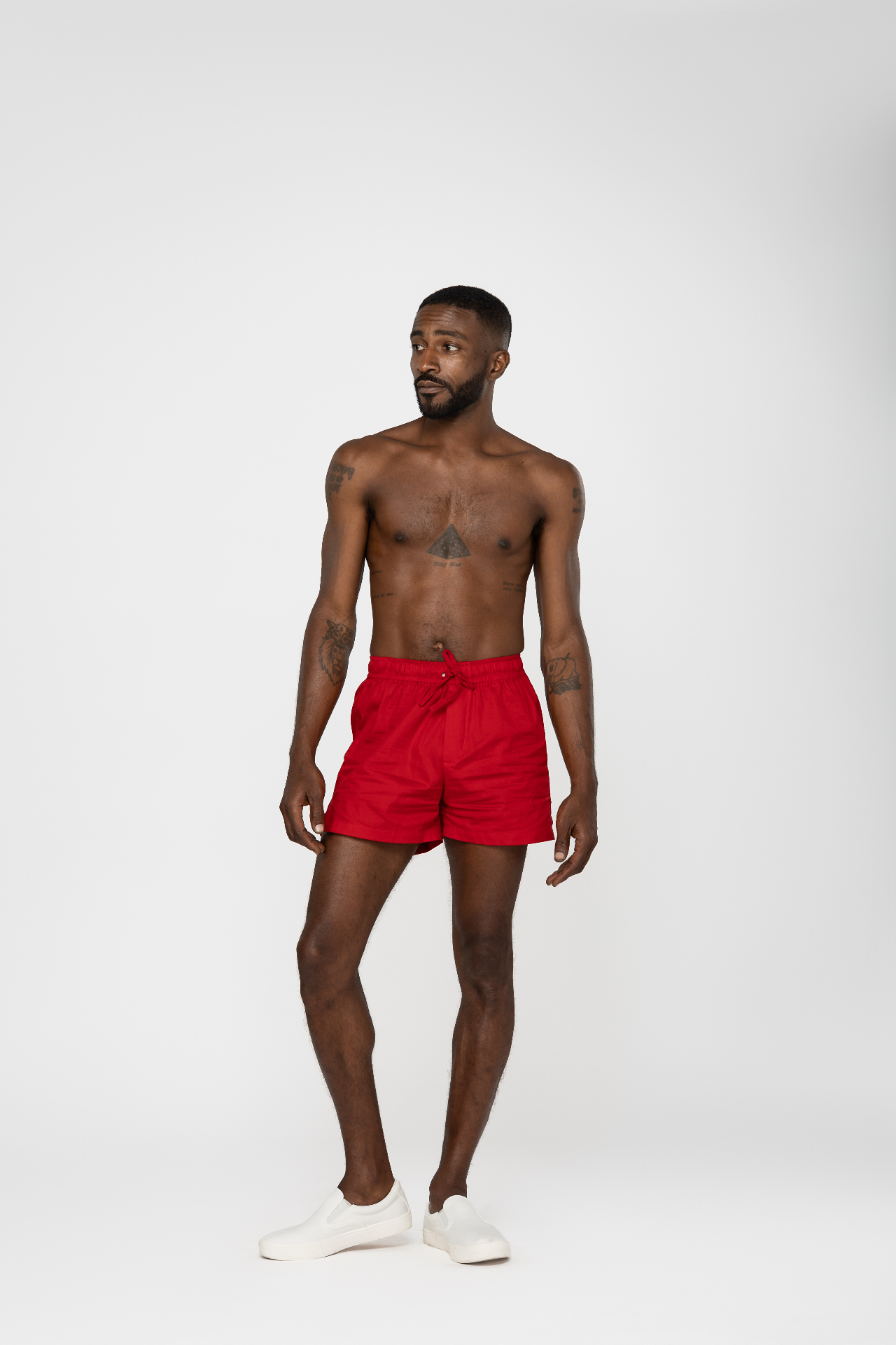 Sun Rise Red Heirloom Cotton Hand Stitched 0% Synthetic Shorts