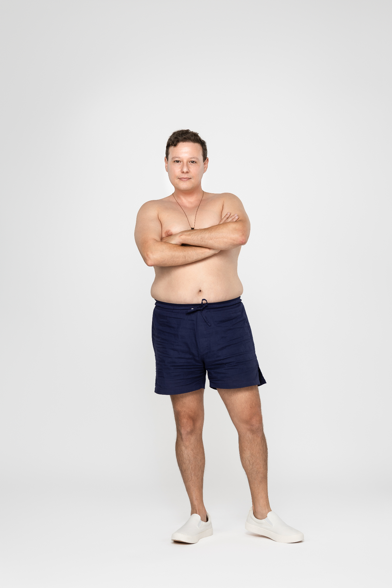 Navy Heirloom Cotton Hand Stitched 0% Synthetic Shorts