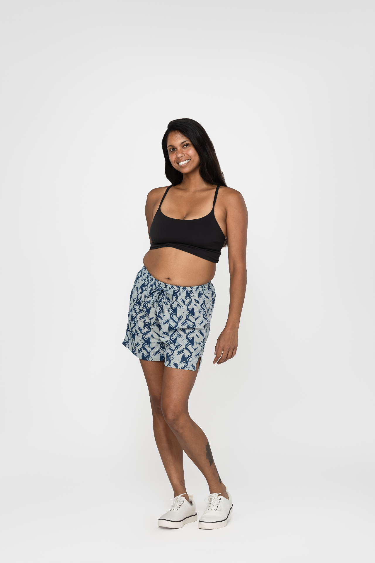 Aqua Blu Heirloom Cotton Hand Stitched 0% Synthetic Shorts