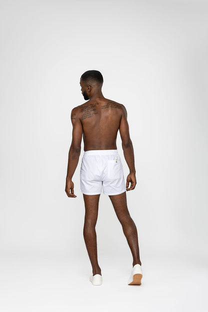 Cloud White Heirloom Cotton Hand Stitched 0% Synthetic Shorts
