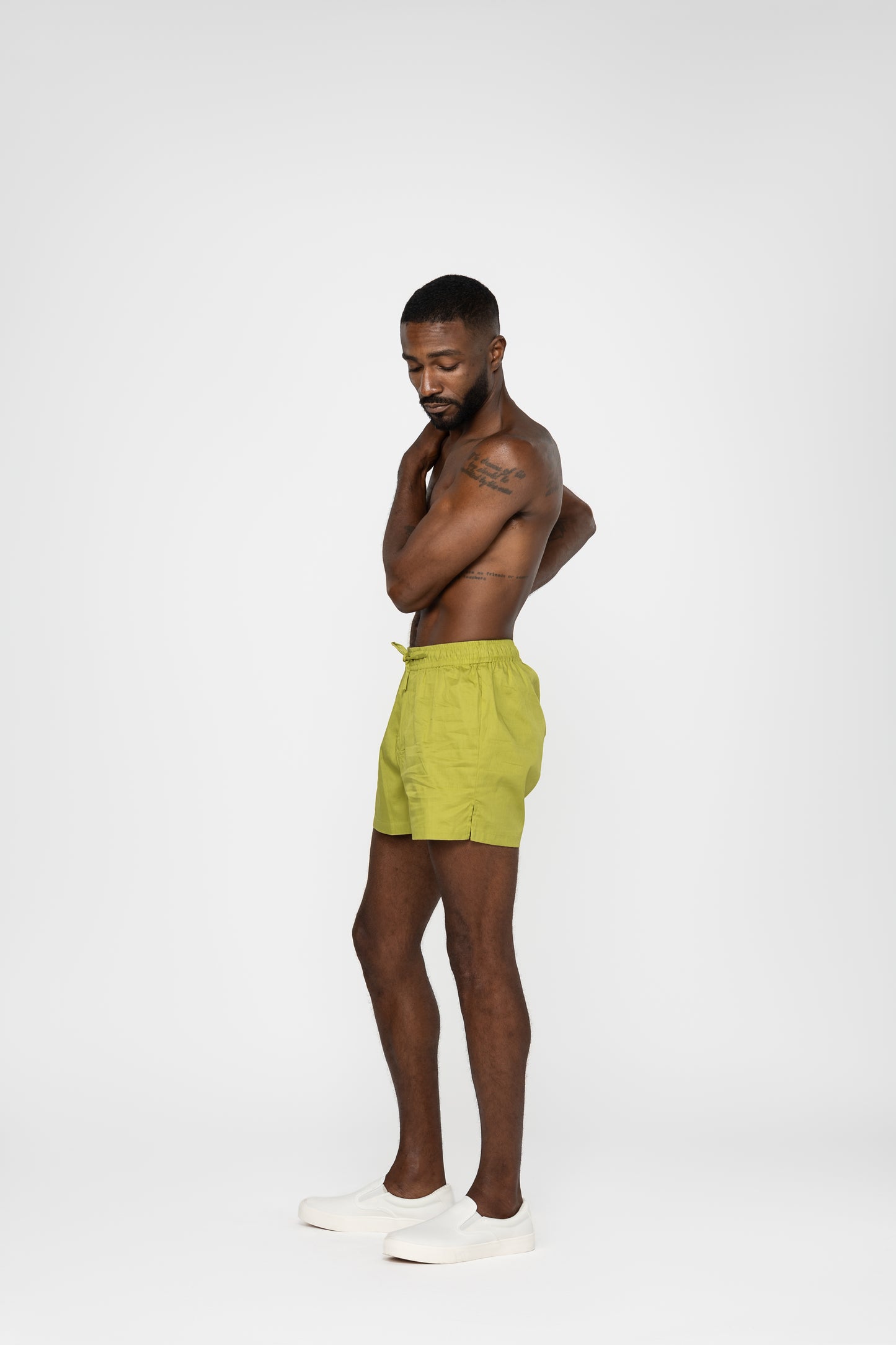 Jade Heirloom Cotton Hand Stitched 0% Synthetic Shorts