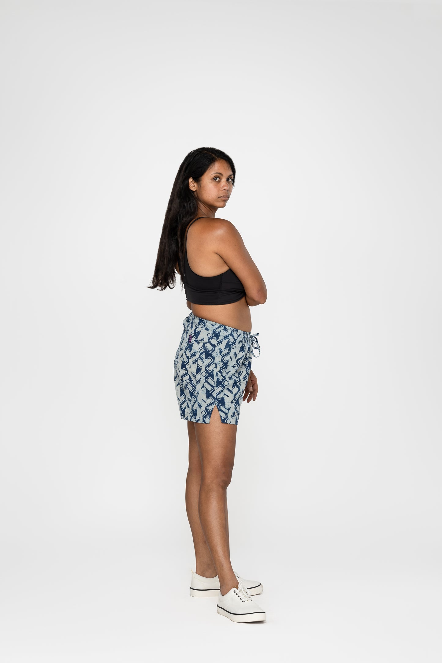 Aqua Blu Heirloom Cotton Hand Stitched 0% Synthetic Shorts