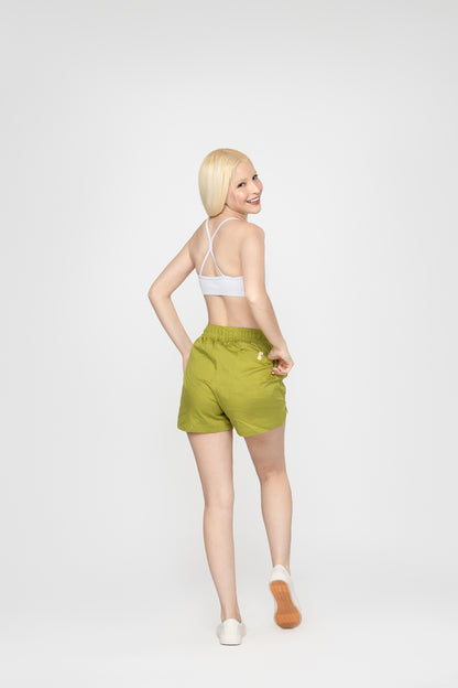 Jade Heirloom Cotton Hand Stitched 0% Synthetic Shorts