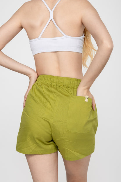 Jade Heirloom Cotton Hand Stitched 0% Synthetic Shorts